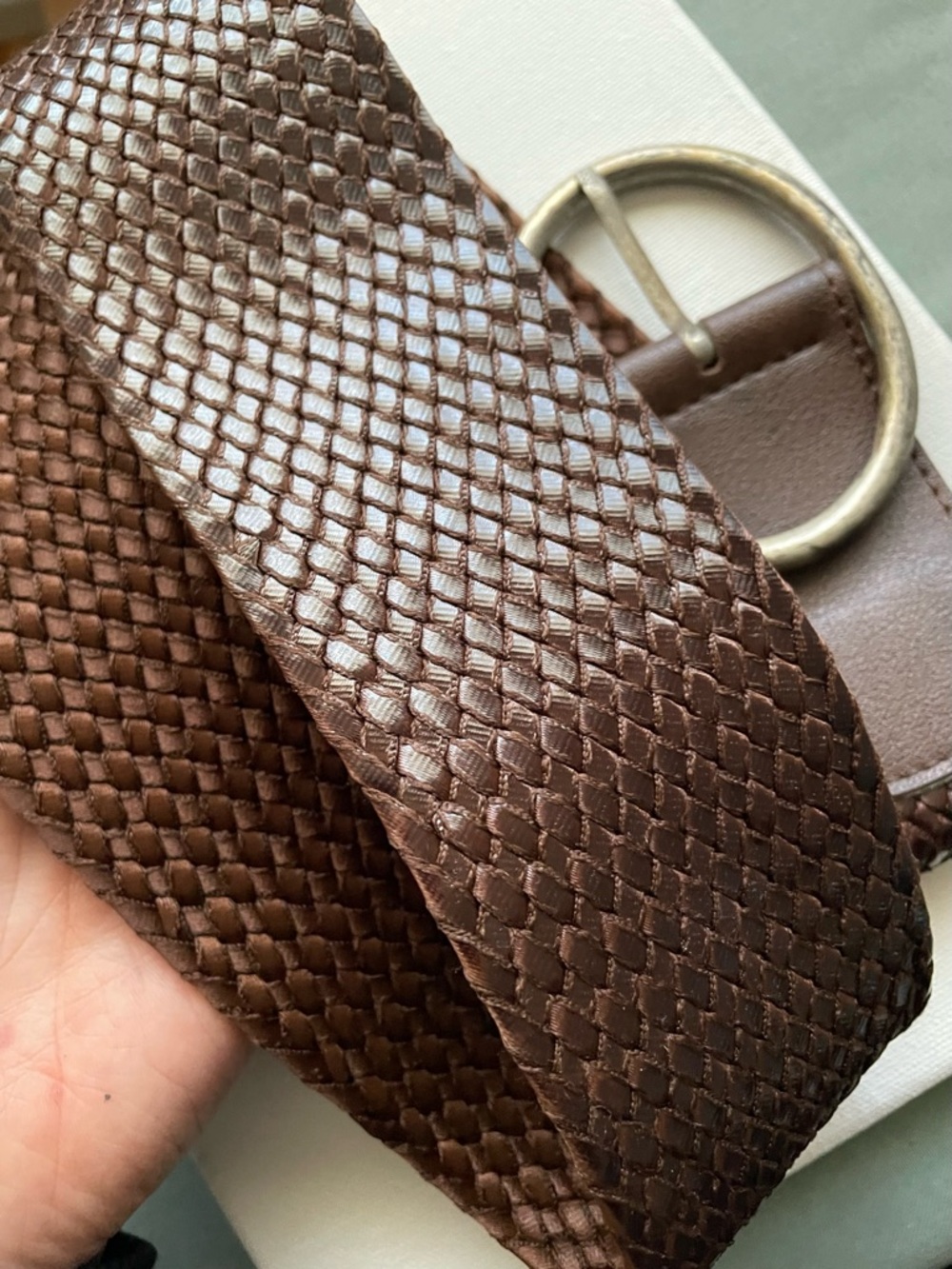 Brown braided belt - Picture 10 of 15